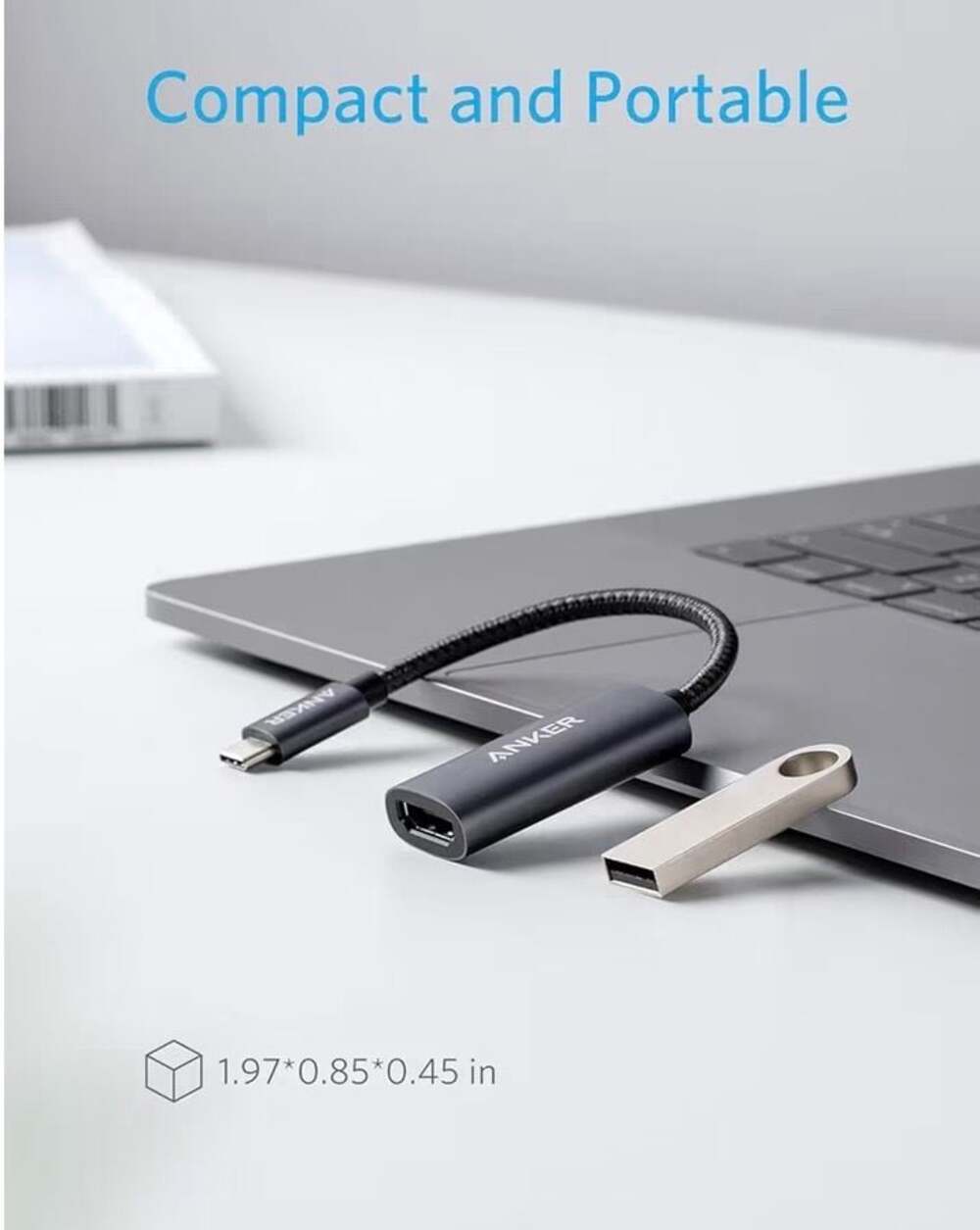 Anker USB-C to HDMI Adapter, Braided Nylon Cable - Picture 4 of 5